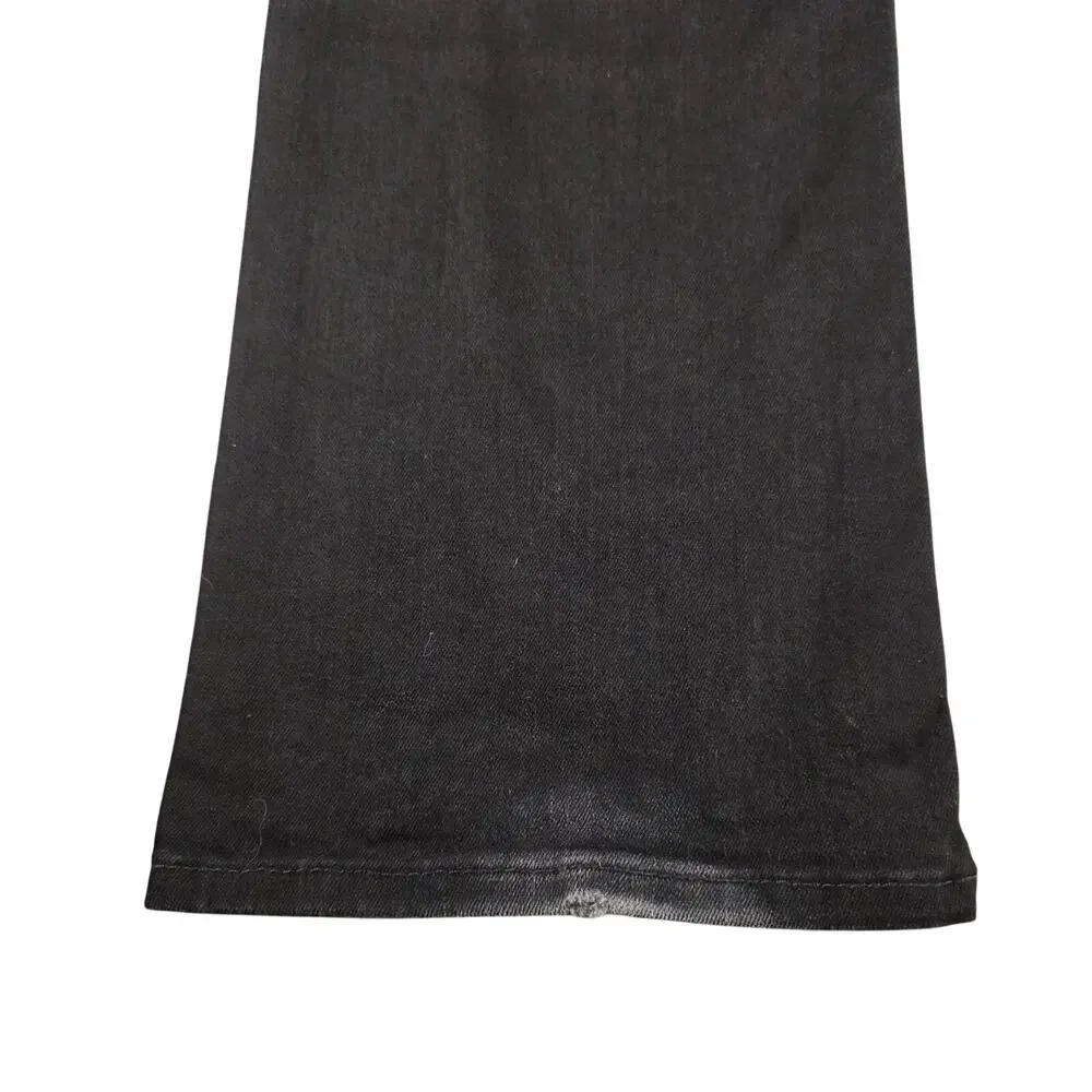 True Religion Mens Ricky Jean 34x33 Straight Flap SN Black